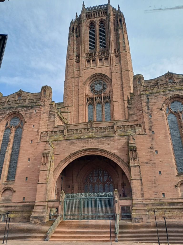 Picture shows a side view of Liverpool Cathedral